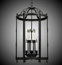  LT2124-02G-ST - 6+6 Light 24 inch Lantern with Clear Curved Glass